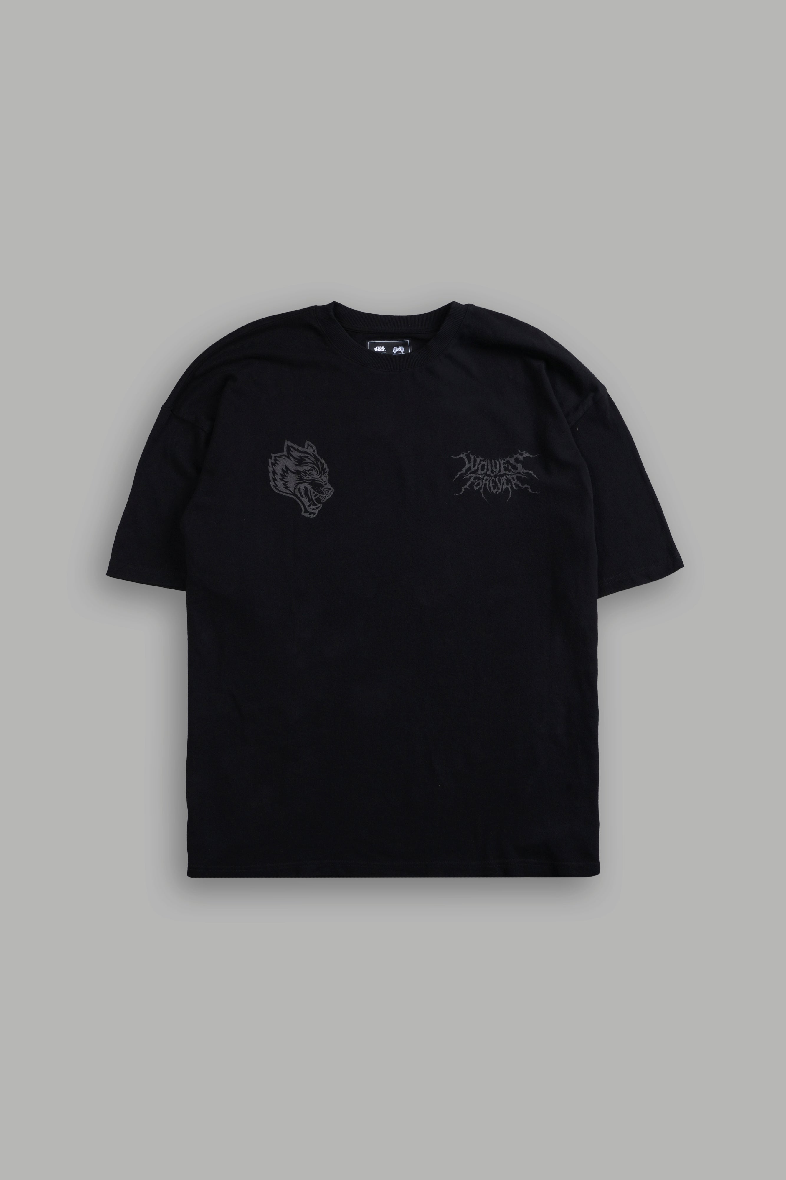 Dark Fate "Side By Side" Series Premium Oversized Tee in Black