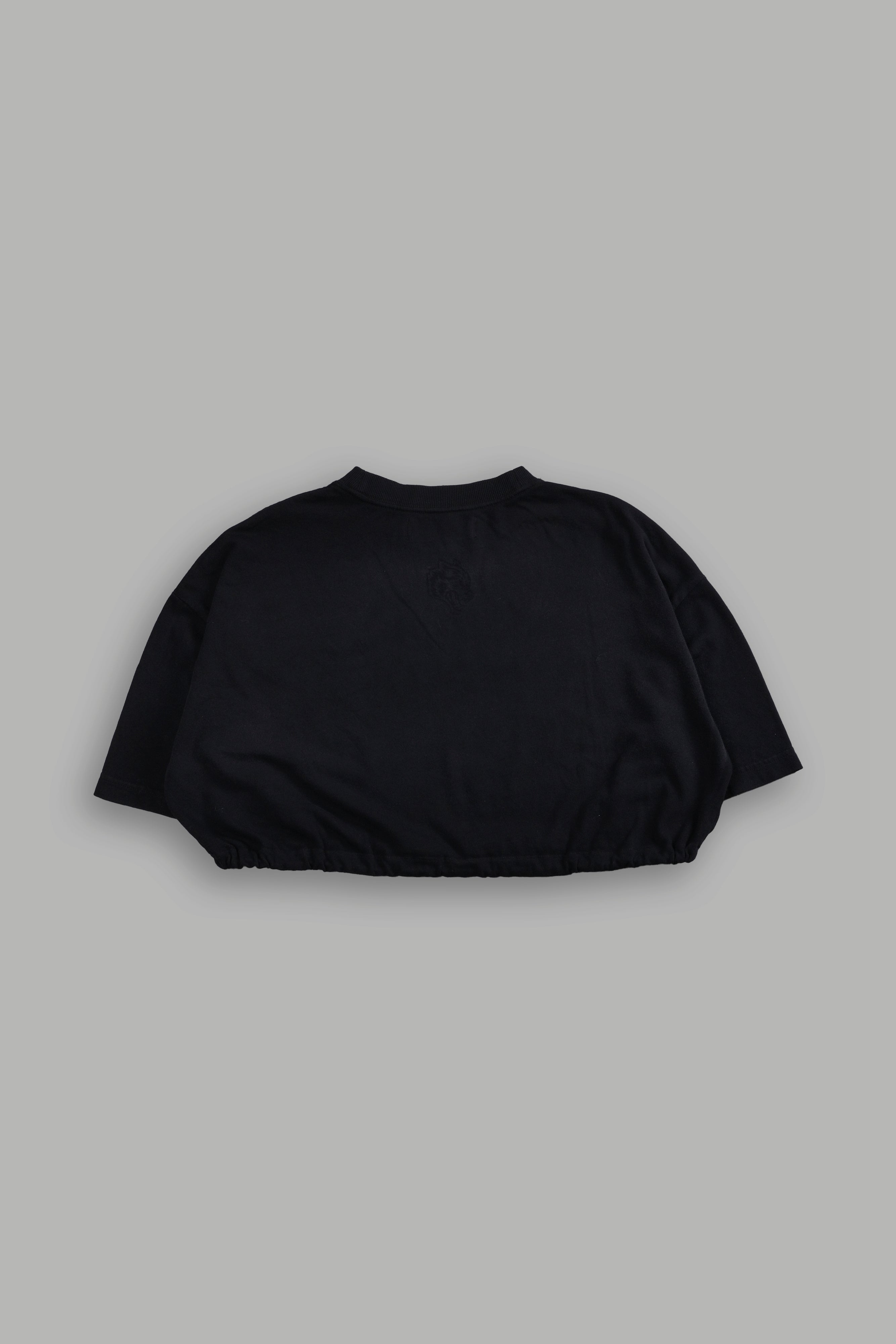 Forged From Iron Bungee Cropped Tee in Black Horizon Sun Fade