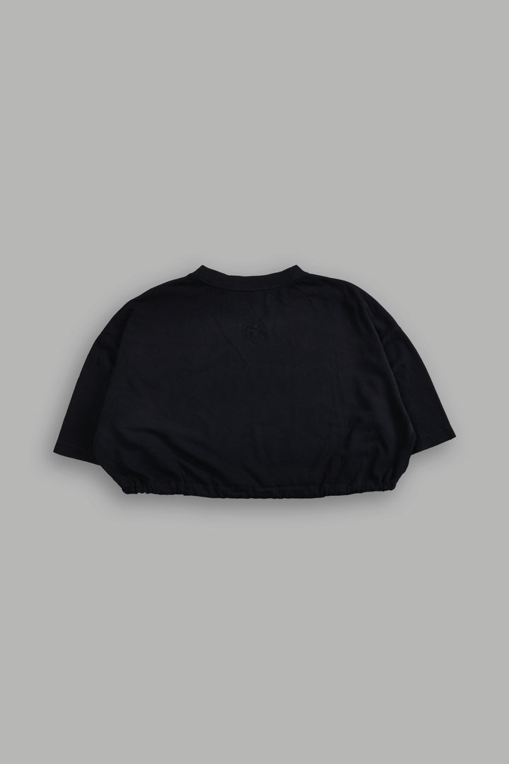 Forged From Iron Bungee Cropped Tee in Black Horizon Sun Fade