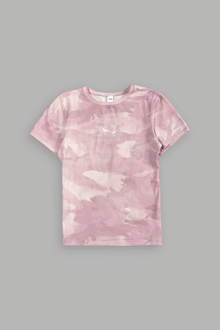 Cherub NFGU "Eden" S/S Tee in Blush Vintage Woodland Camo