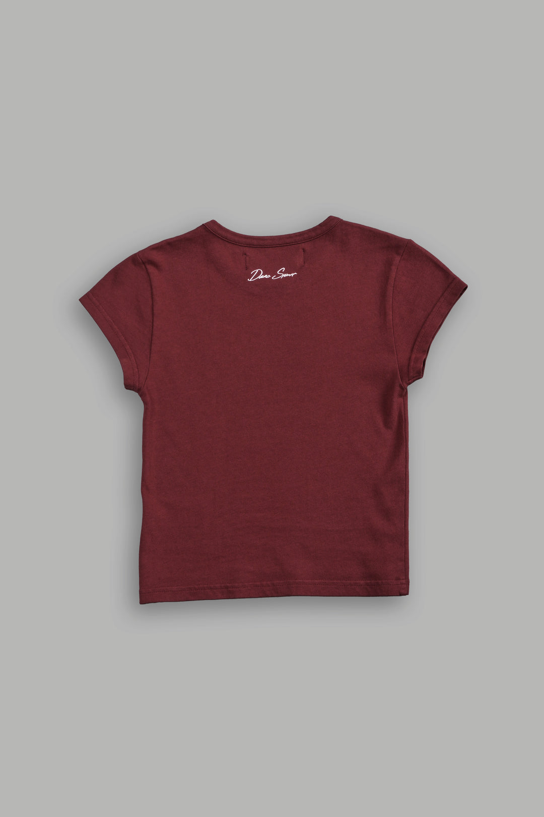 Heart of Flame "Baby" Tee in Oxblood