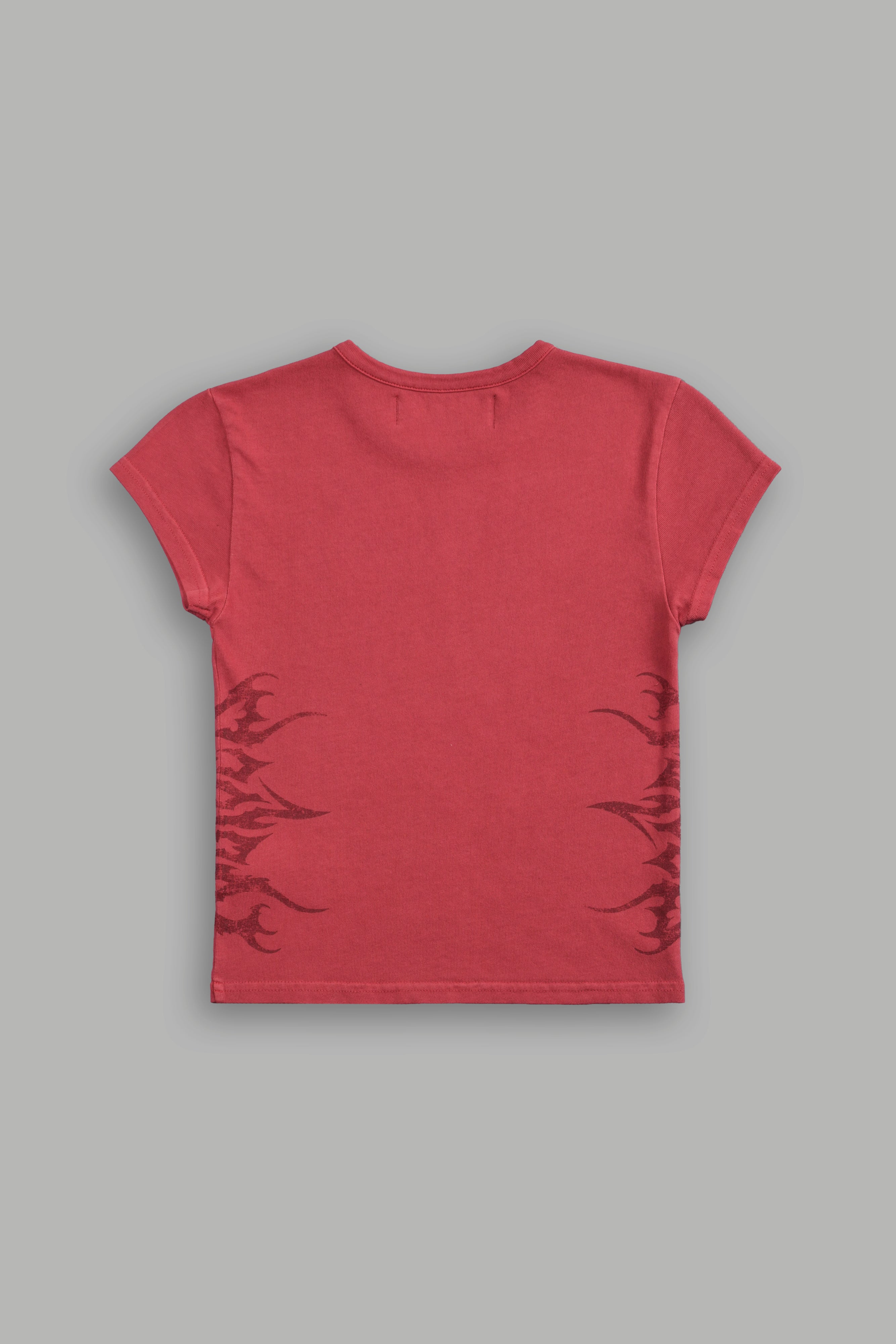 Wolf Iron Baby Tee in Roman Red