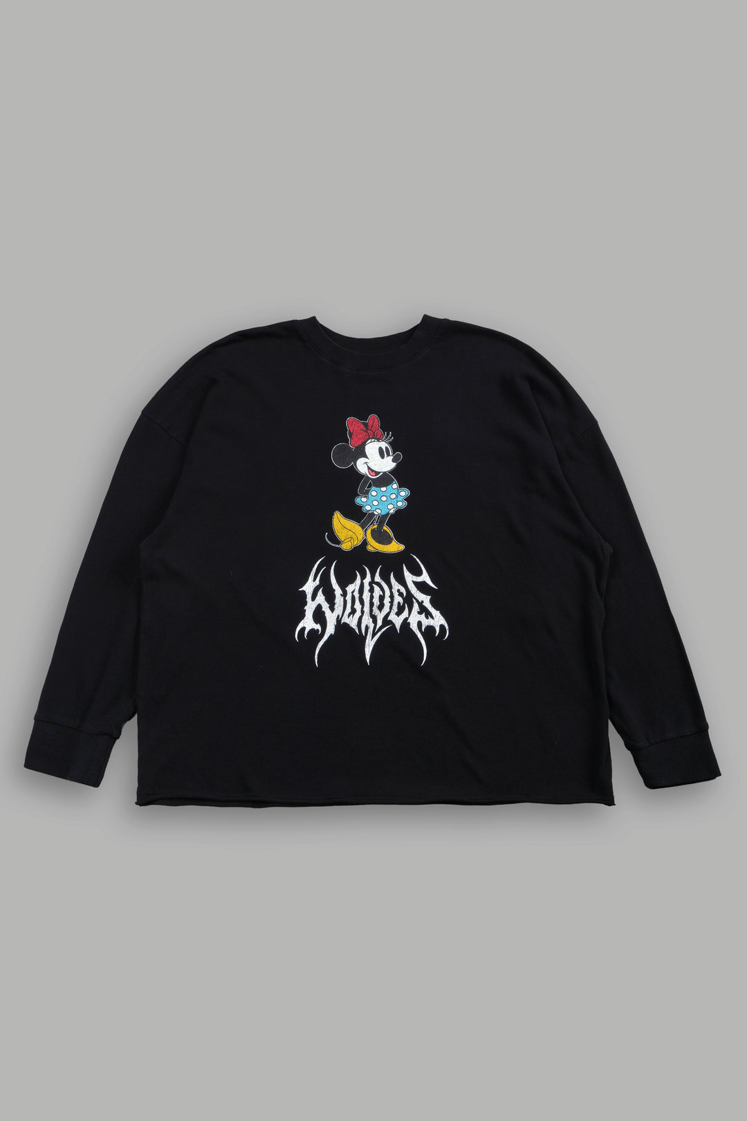 Minnie Mouse Hesh Premium Box Cut Ls Tee in Black