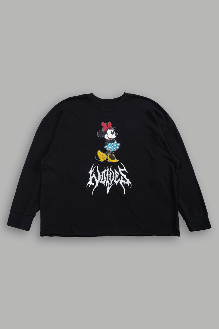 Minnie Mouse Hesh Premium Box Cut Ls Tee in Black