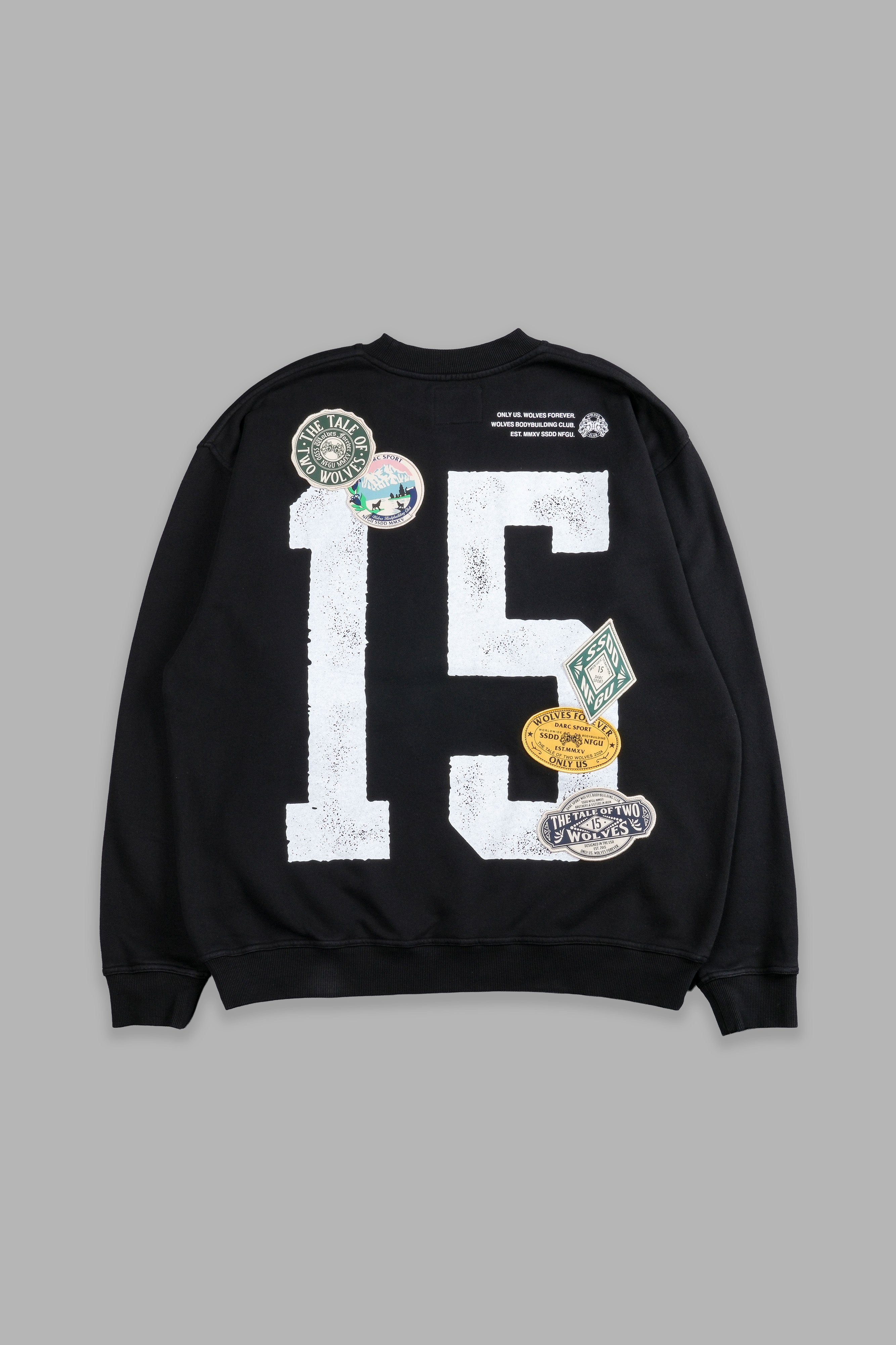 Renowned "Vintage London" Crewneck in Black