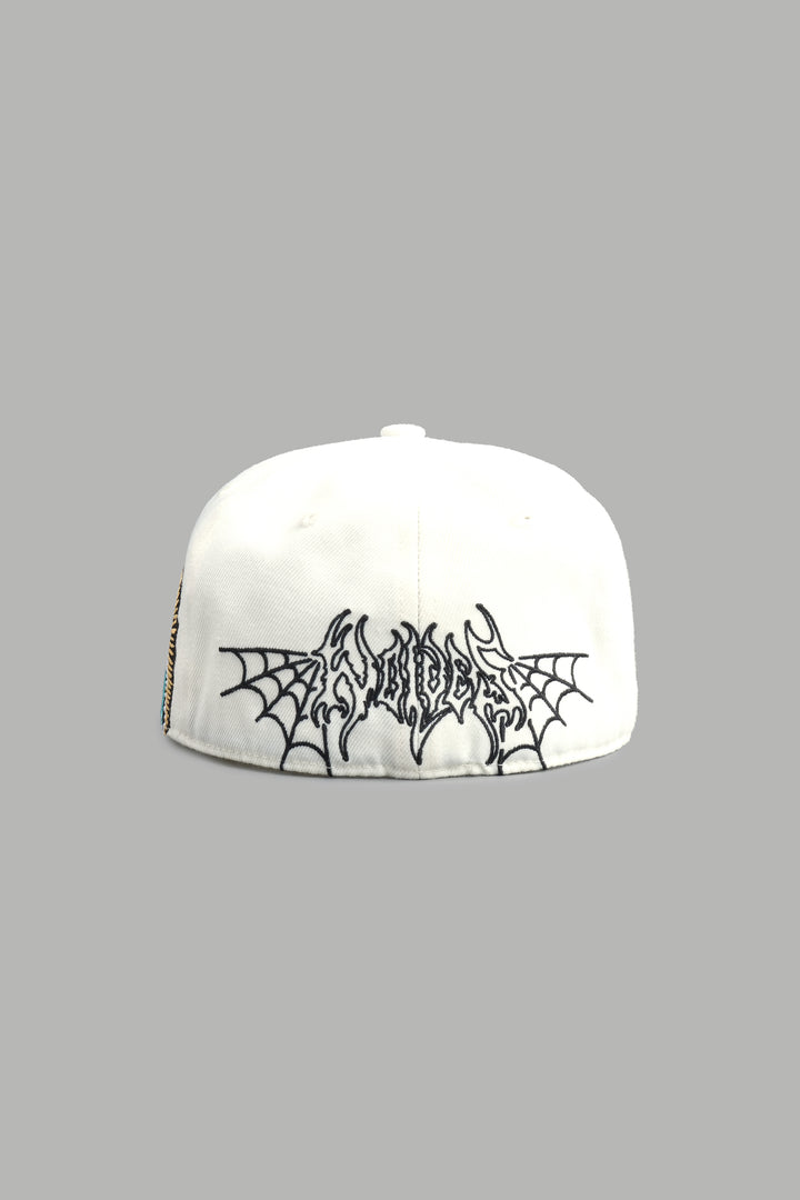 Nuestra Senora Fitted Cap In Cream/Black