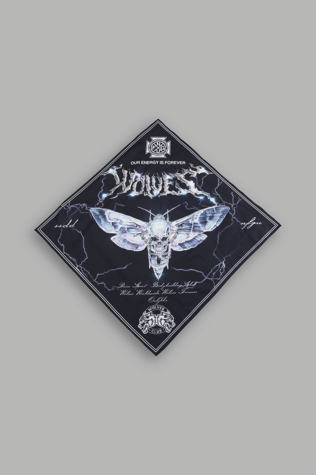 Iron Moth Bandana in Black