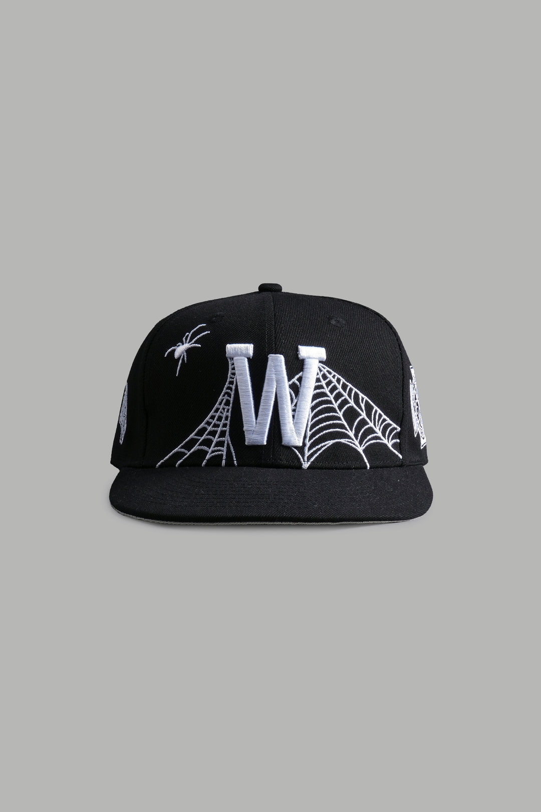 Iron Web Fitted Hat in Black