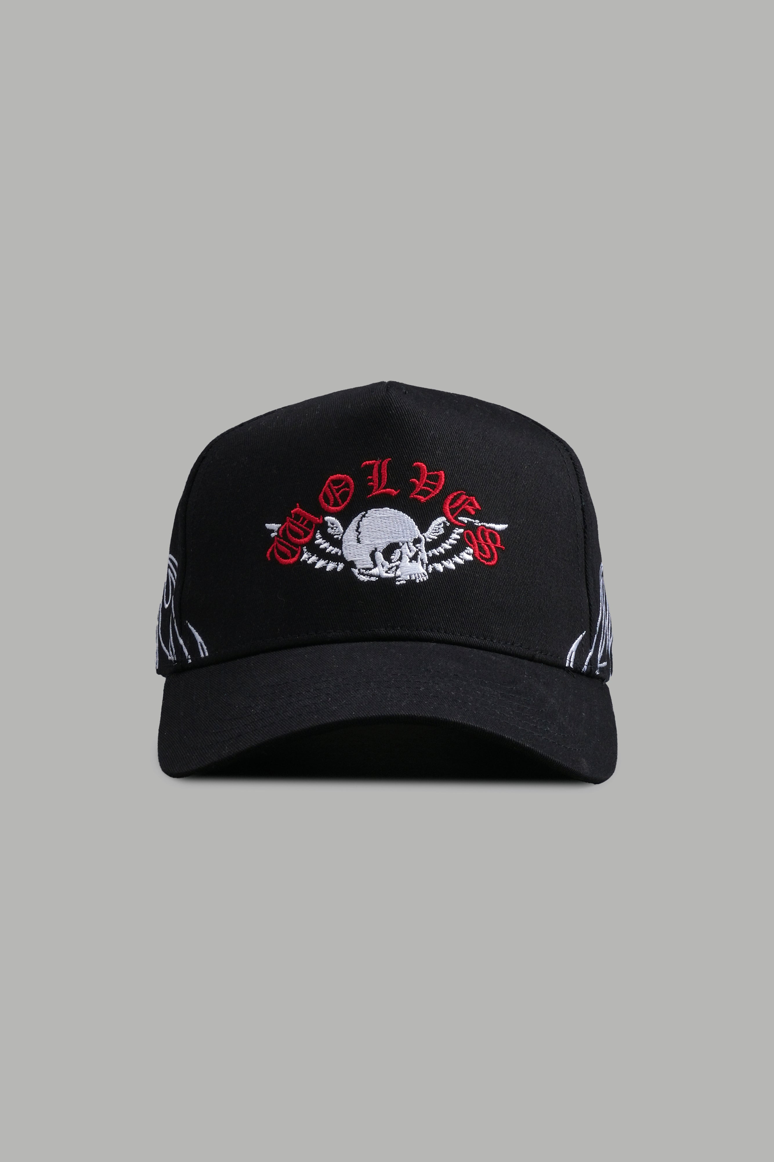 Twin Flame 5 Panel Hat in Black