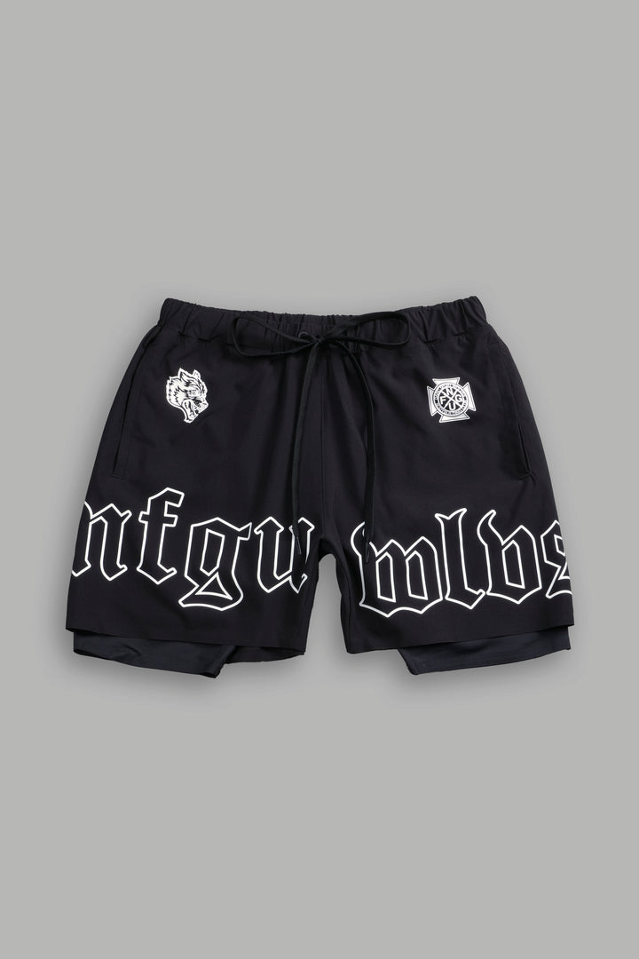 NFGU WLVS Compression Shorts in Black