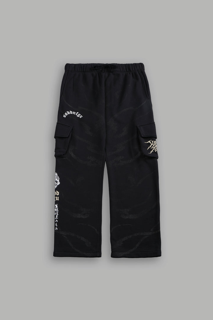 Darc Inferno Bigelow Cargo Sweat Pants in Black