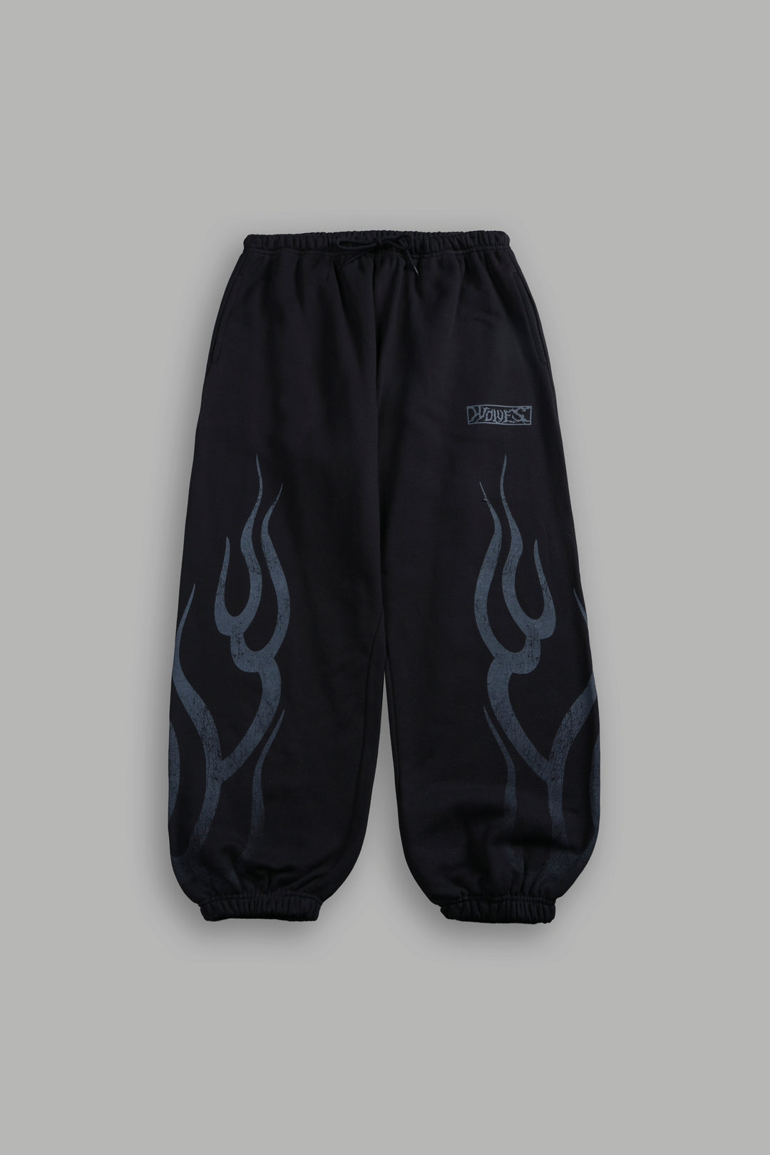 Hollow Flame Lightweight Lounger Sweat Pants in Black