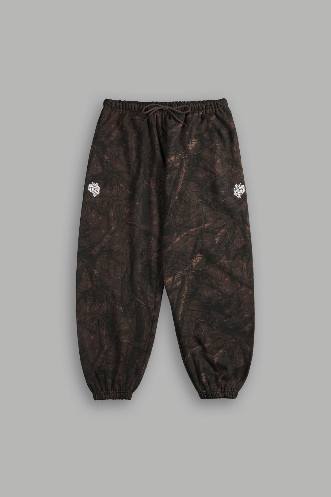 Dual Lounger Sweat Pants in Brown Driftwood Forest Camo