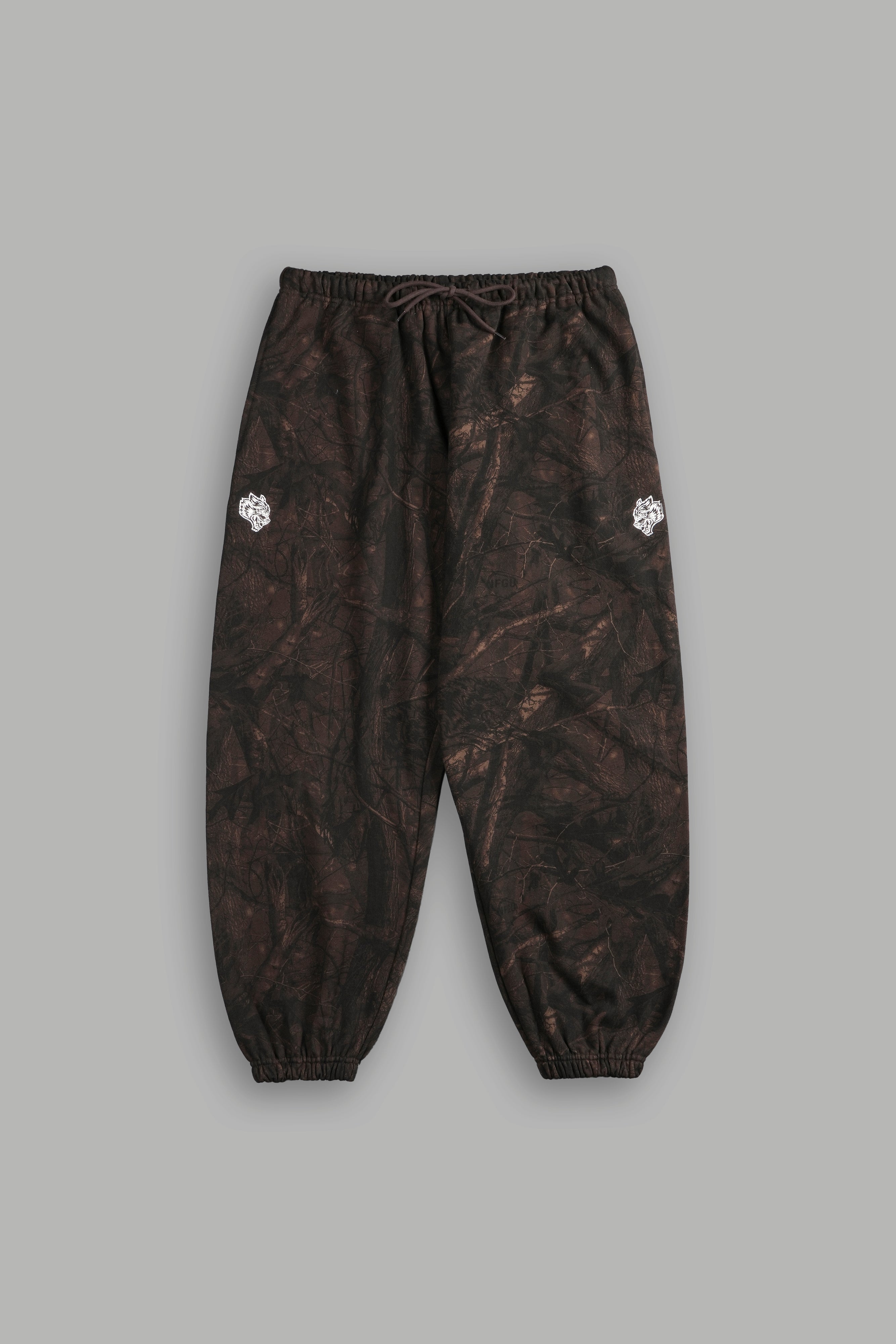 Dual Lounger Sweat Pants in Brown Driftwood Forest Camo