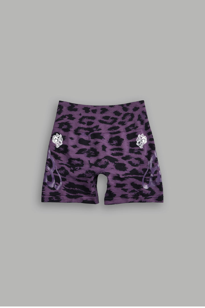 Dual Wolf V2 Everson Seamless "Training" Shorts in Leopard Purple Tonal Energy