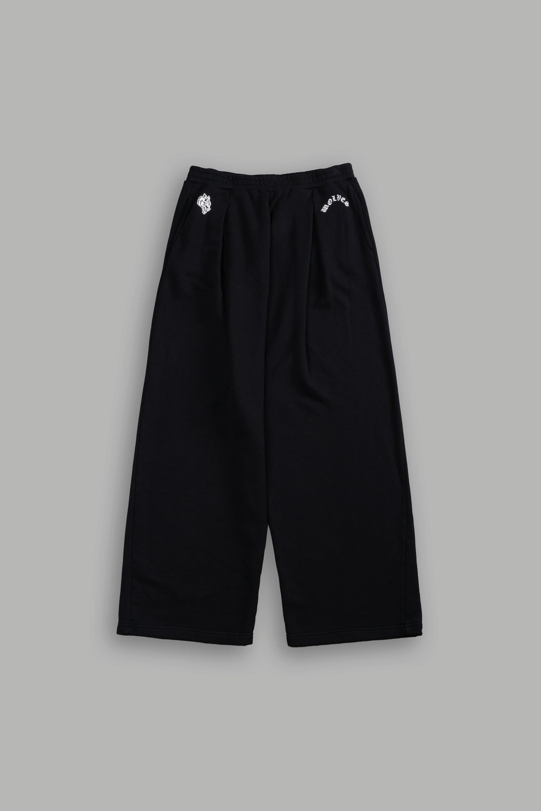 Chopper Wolf "Yara" Pleated Sweat Pants in Black