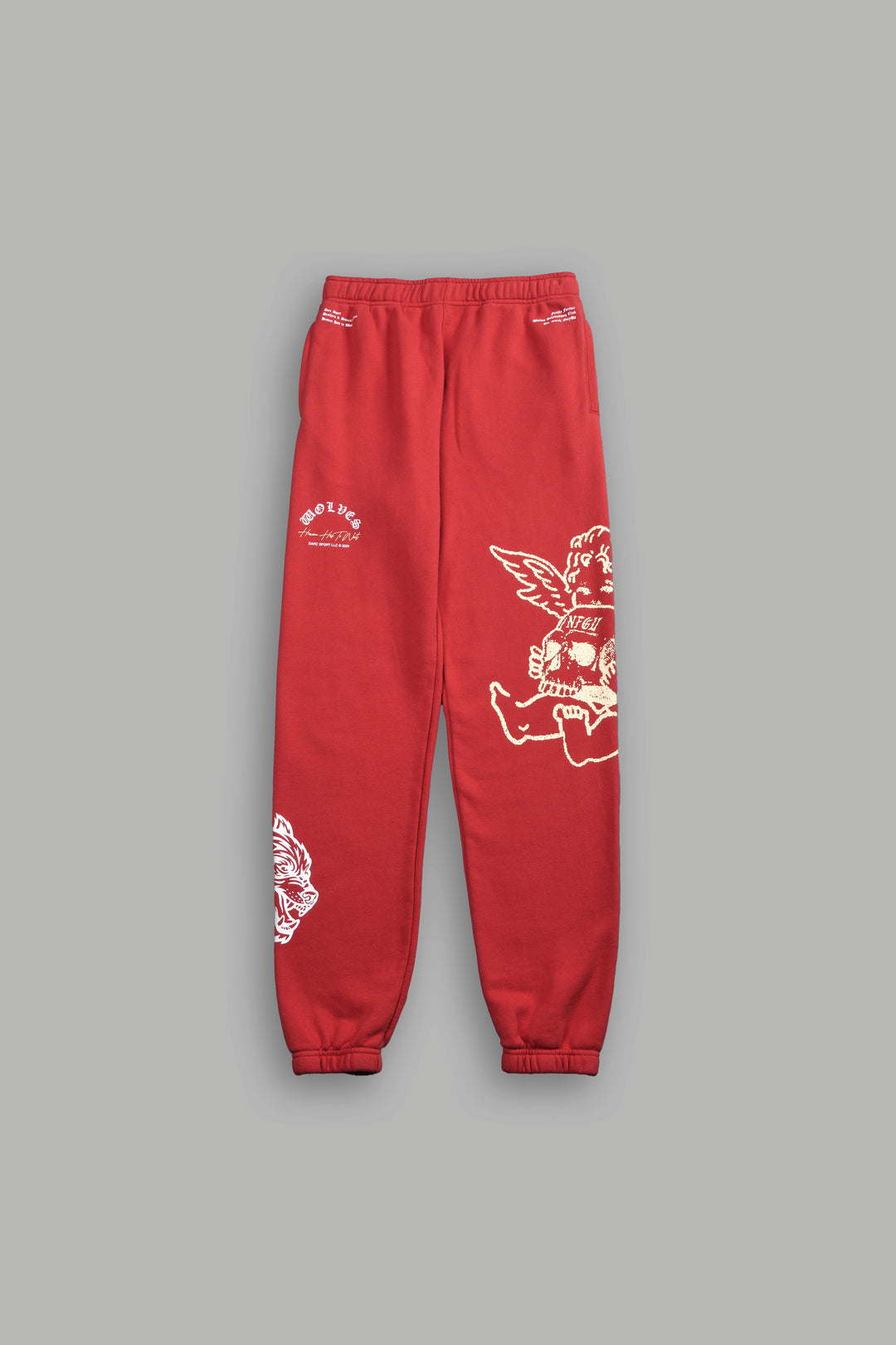 Cherub and the Skull Unisex Post Lounge Sweats in Roman Red