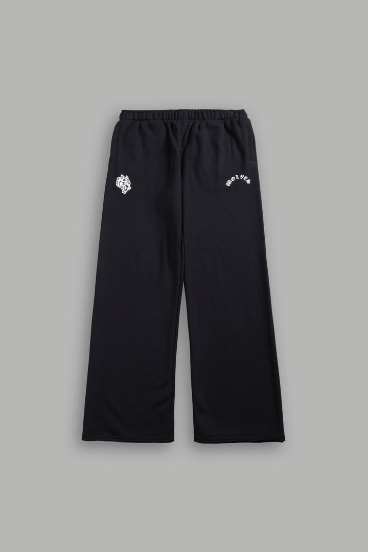Wolves Chopper Big Cozy Sweats in Black