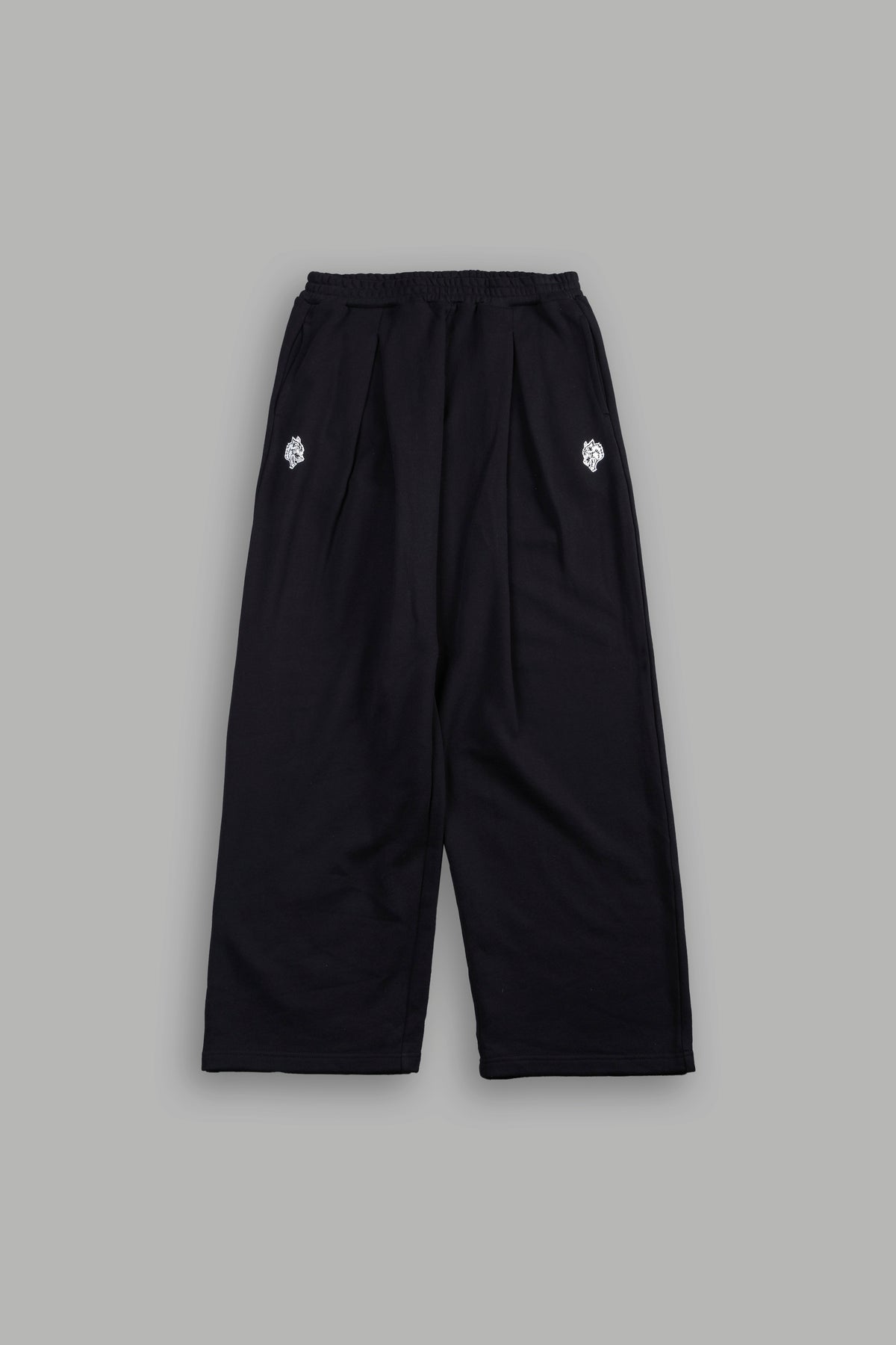 Dual Yara Pleated Sweat Pants In Black