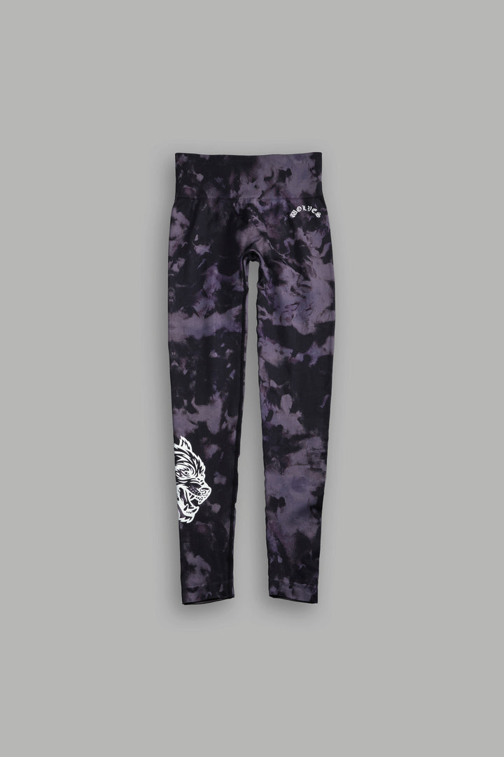 Chopper "Everson" Scrunch Leggings in Big Purple Night Marble