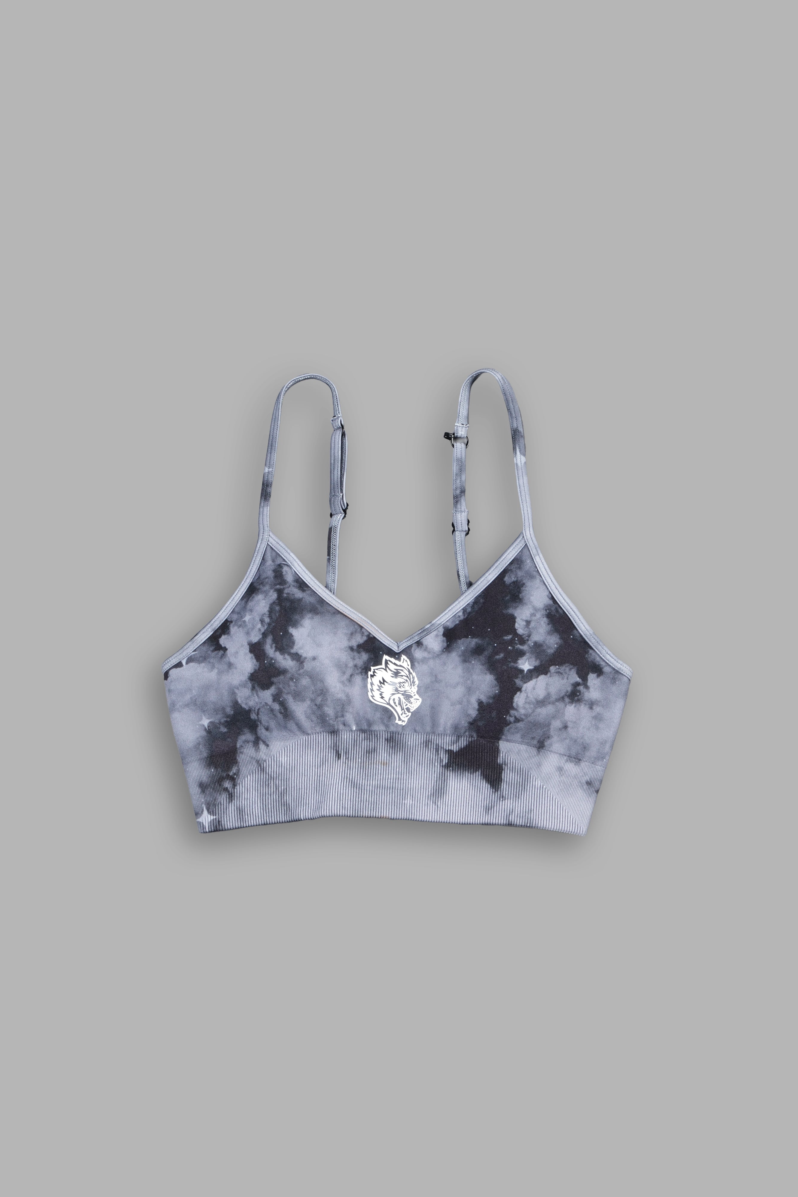 Single "Everson Seamless" Sports Bra in Nirvana Gray Starry Cloud