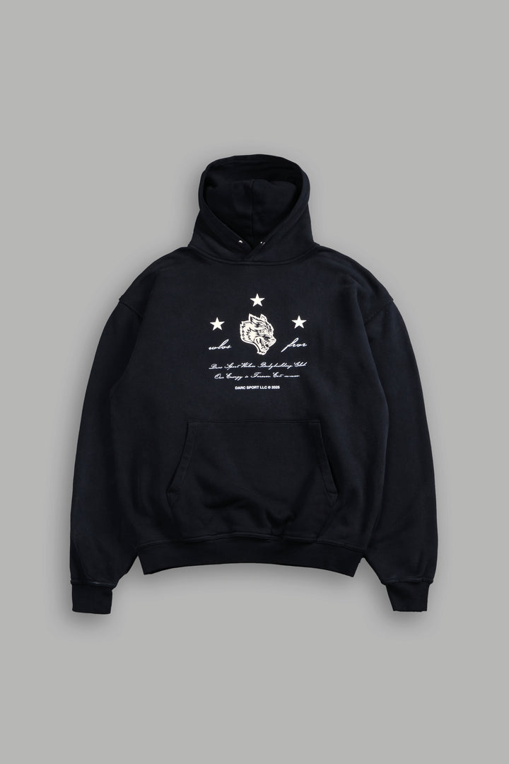 She's a Star Unisex "Pierce" Hoodie in Black Drift Wash
