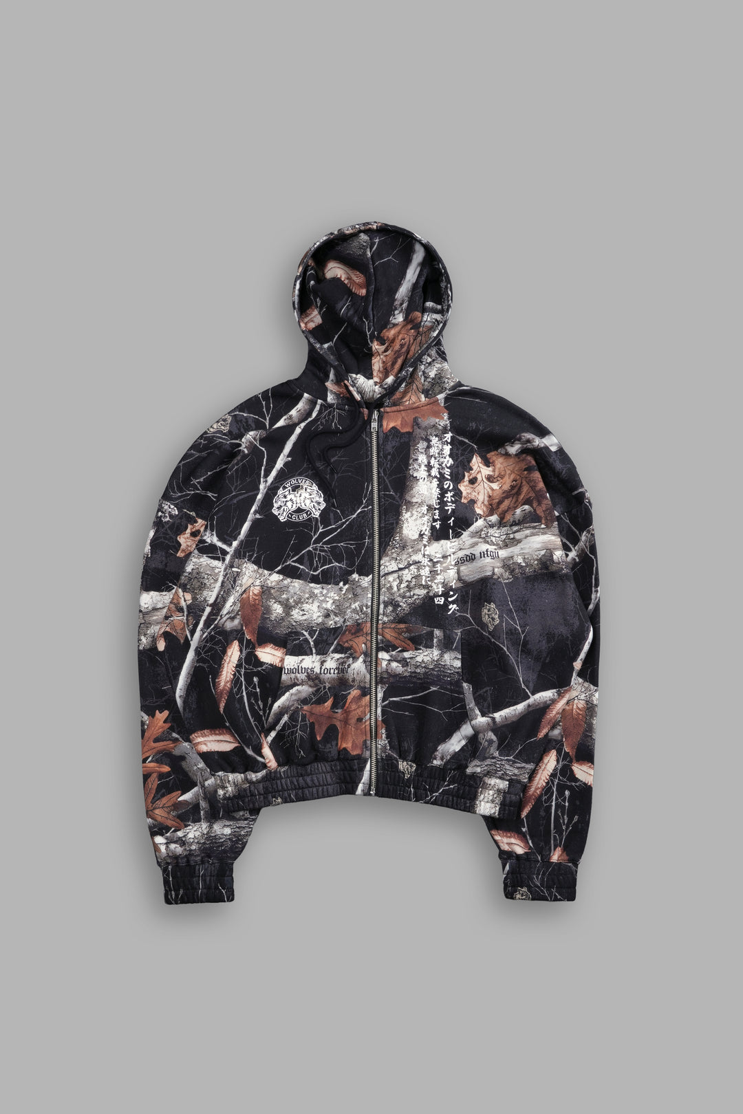 Our Zone "Chambers" Zip Hoodie in Darc Woodland Camo