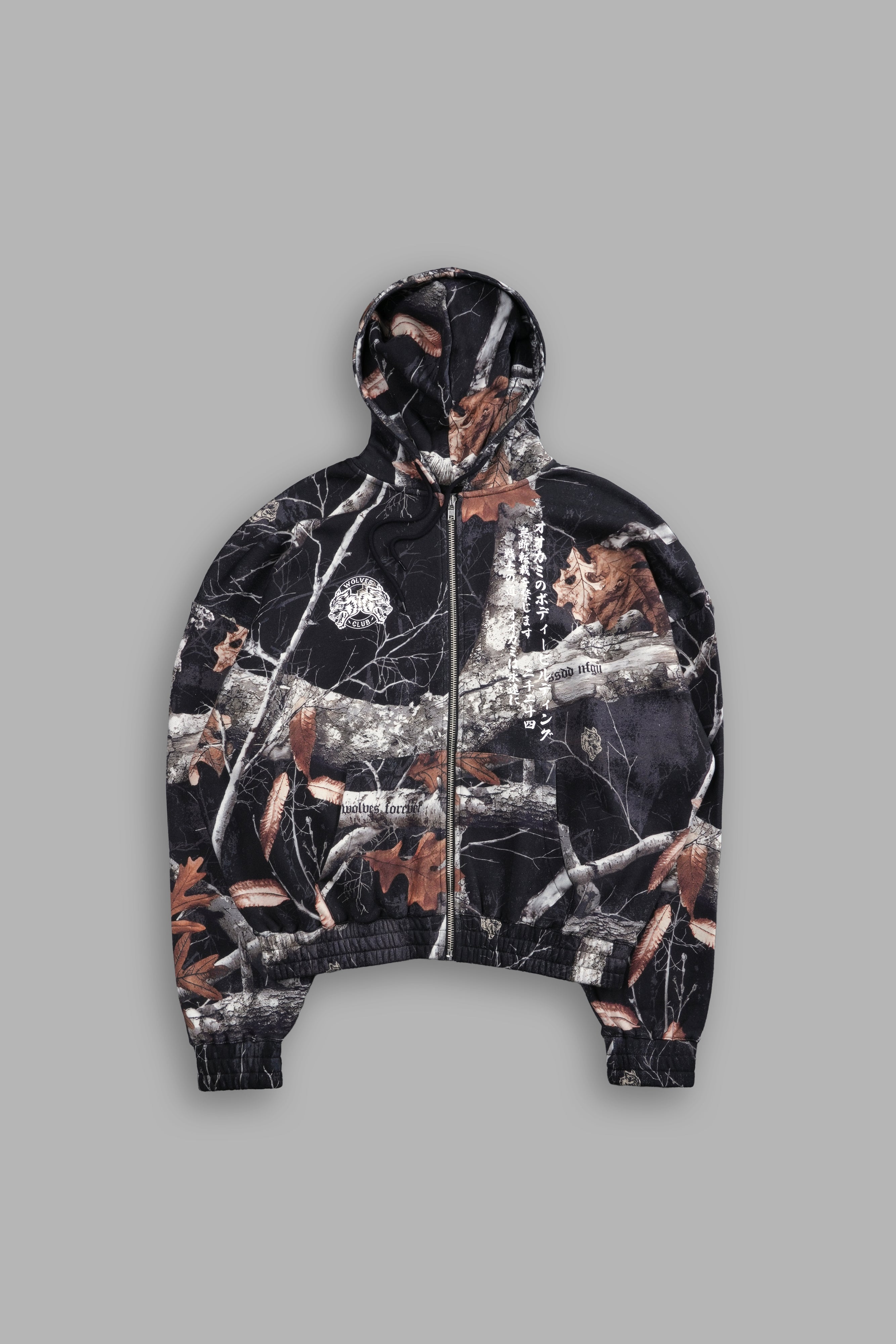 Our Zone "Chambers" Zip Hoodie in Darc Woodland Camo