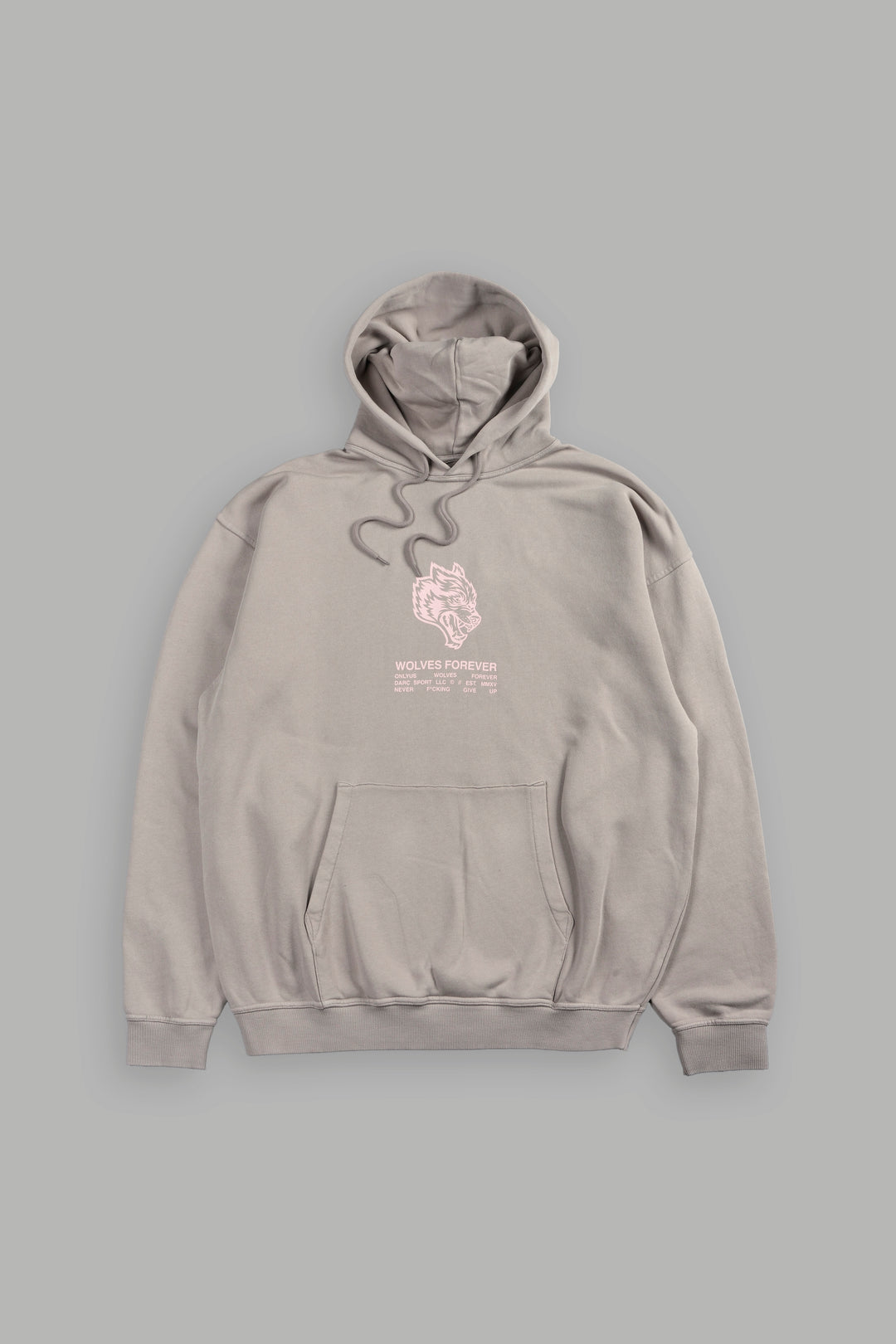 Gradient Wolves Have Your Back Bishop Hoodie In Taupe