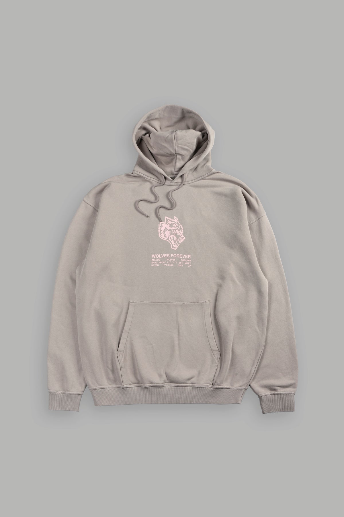Gradient Wolves Have Your Back Bishop Hoodie In Taupe