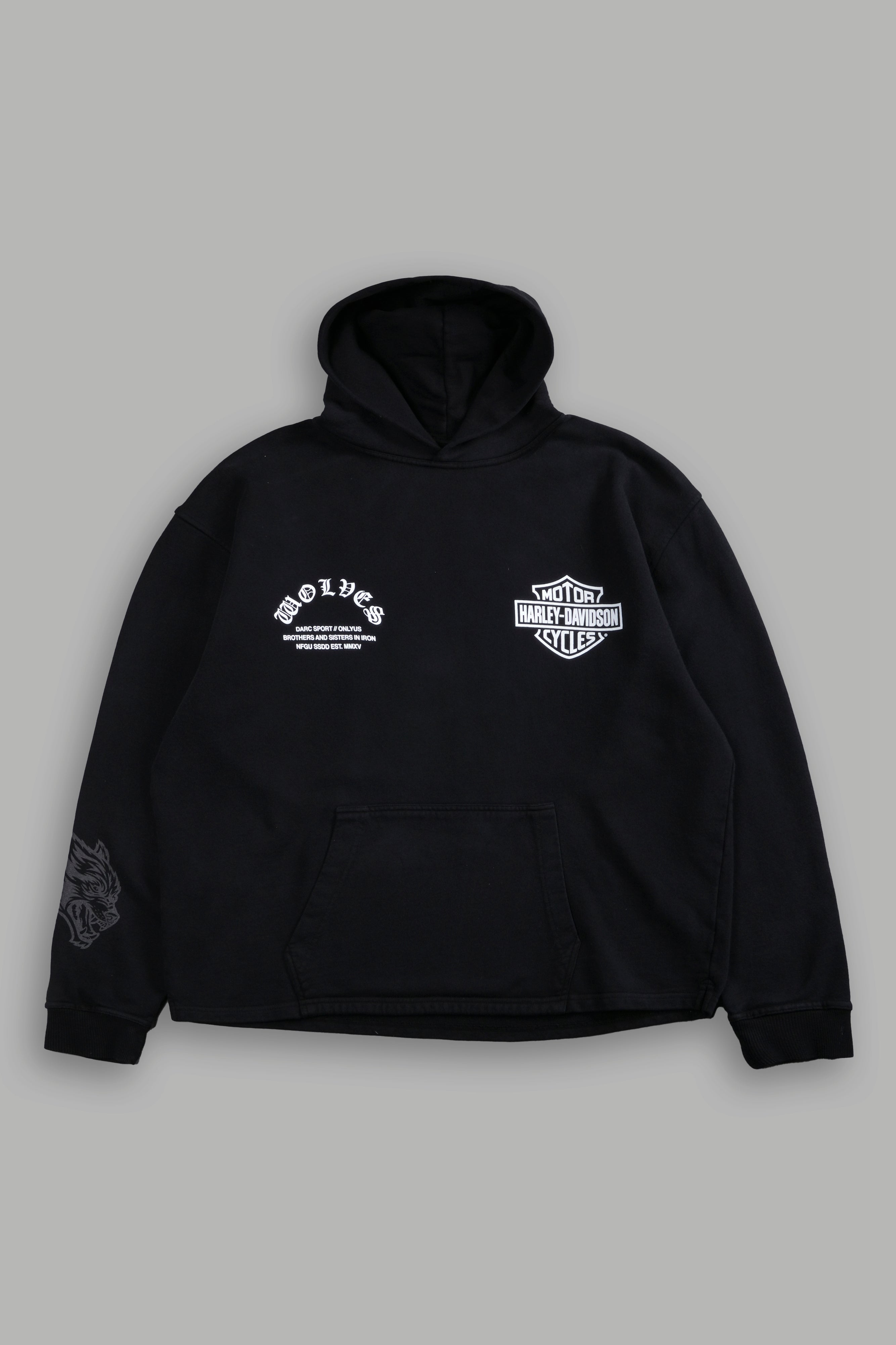 Iron Lightning "Moaty" Hoodie in Black Drift Wash