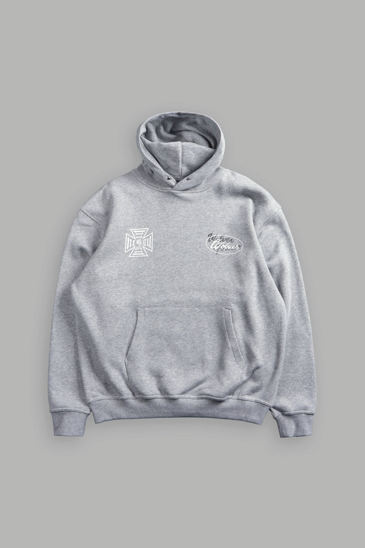 DSA FRVR "Pierce" Hoodie in Light Athletic Gray