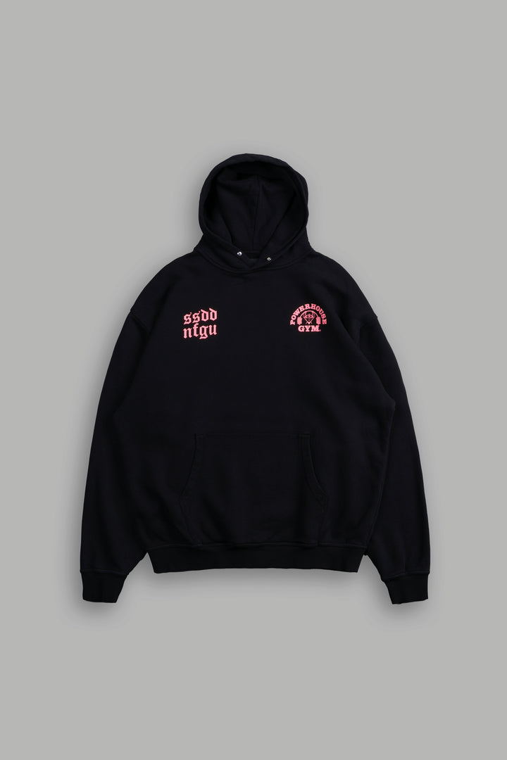 Powerhouse Of The Wolves V2 "Pierce" Hoodie in Black/Neon Pink