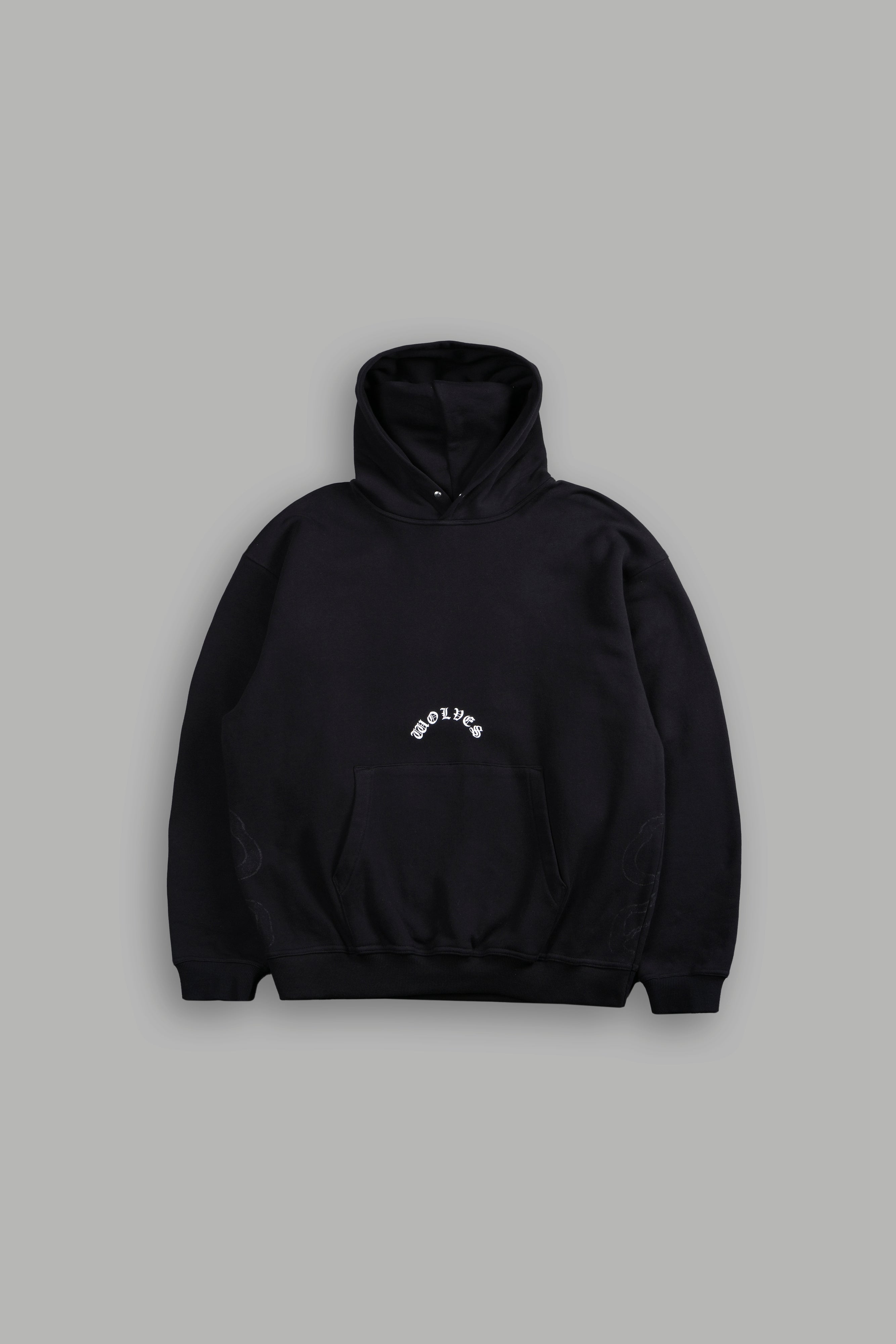 Wolves Never Back Down "Pierce" Hoodie in Black