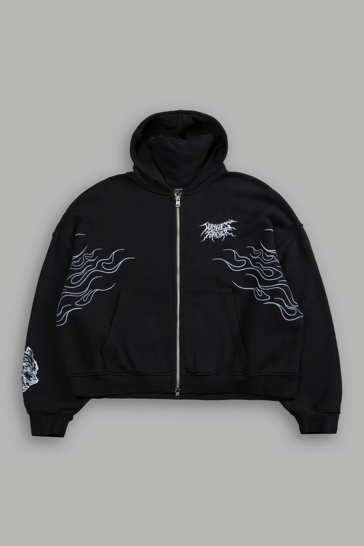 S-Rank Vex Double Zip Hoodie in Black