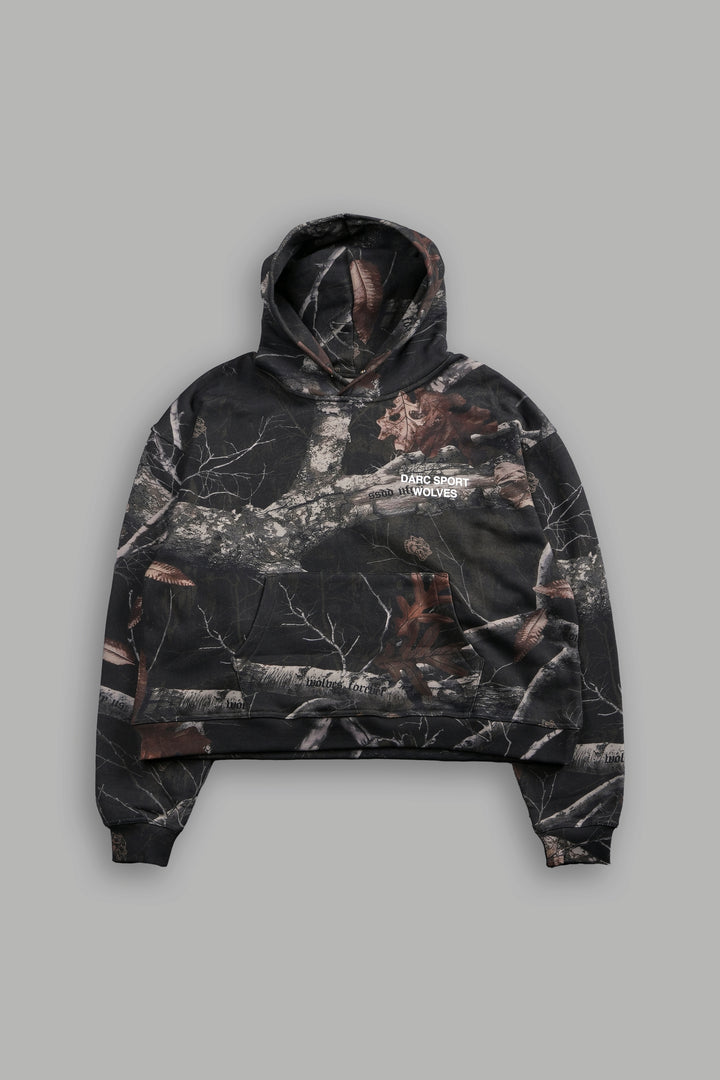 Darc Sport Wolves "Box Cut" Hoodie in Darc Brown Woodland Camo