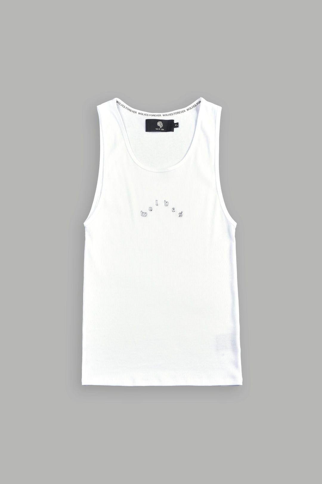 Pyramid Ribbed Tank V2 In White