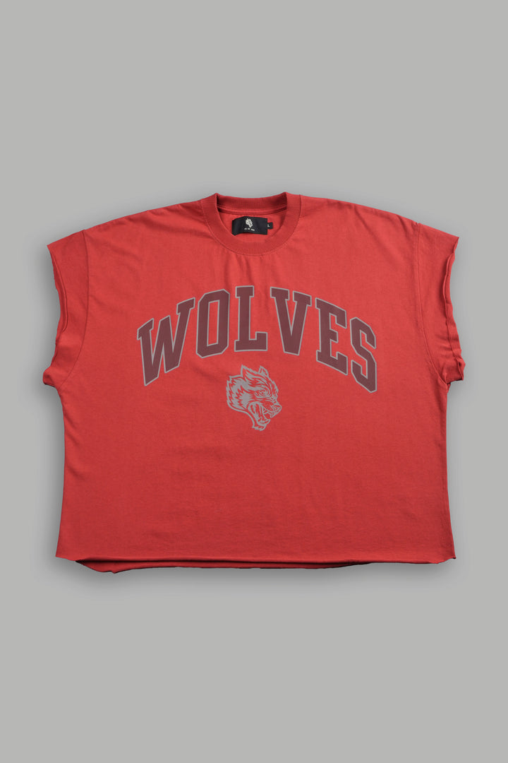 Loyalty Frvr Grunge Cut-Off Tee in Roman Red