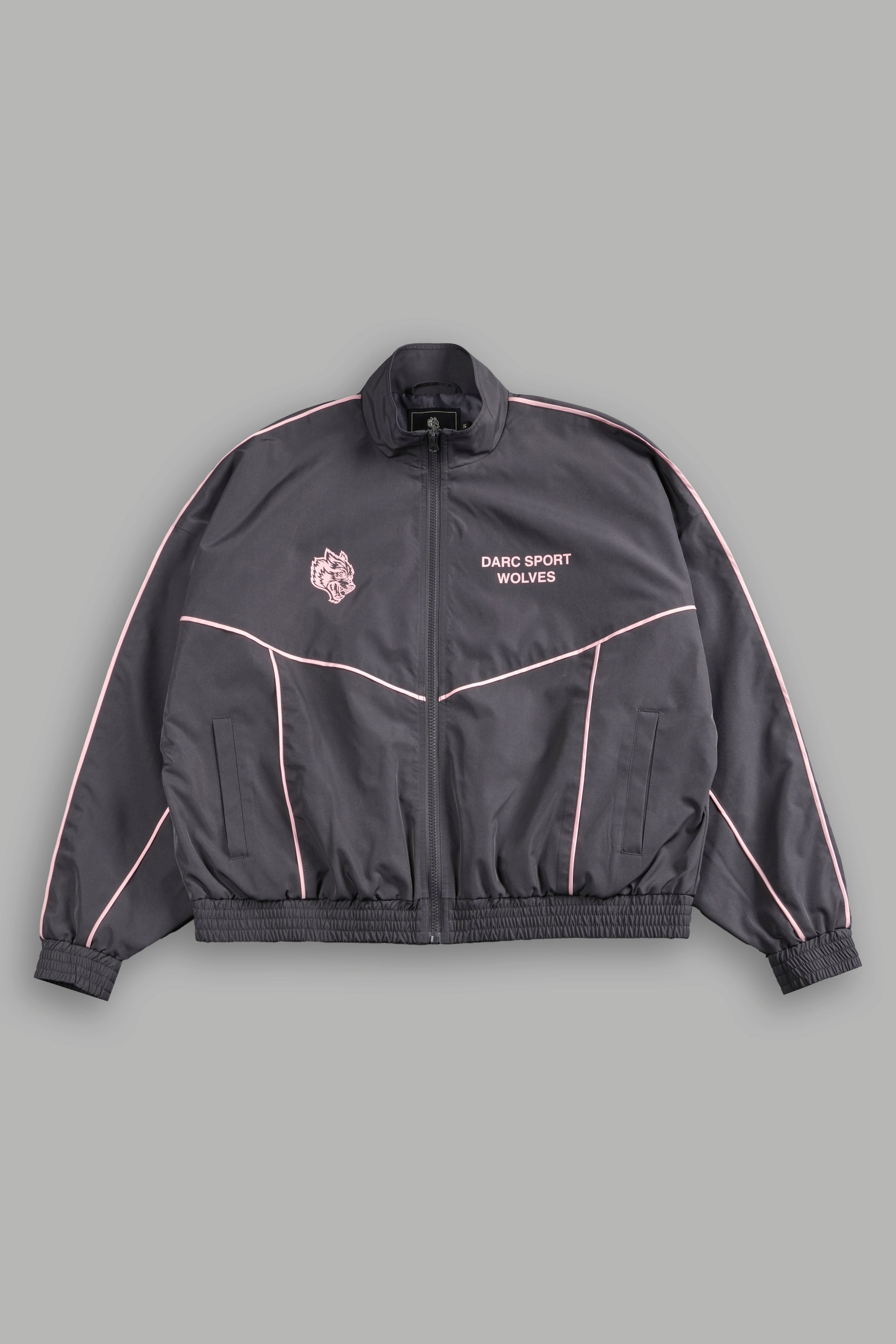 Darc Sport Wolves Quinn Track Jacket in Wolf Gray/Cherry