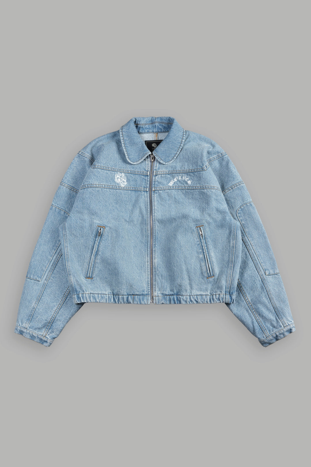 Sakura Forever Denim Bomber in Light Wash