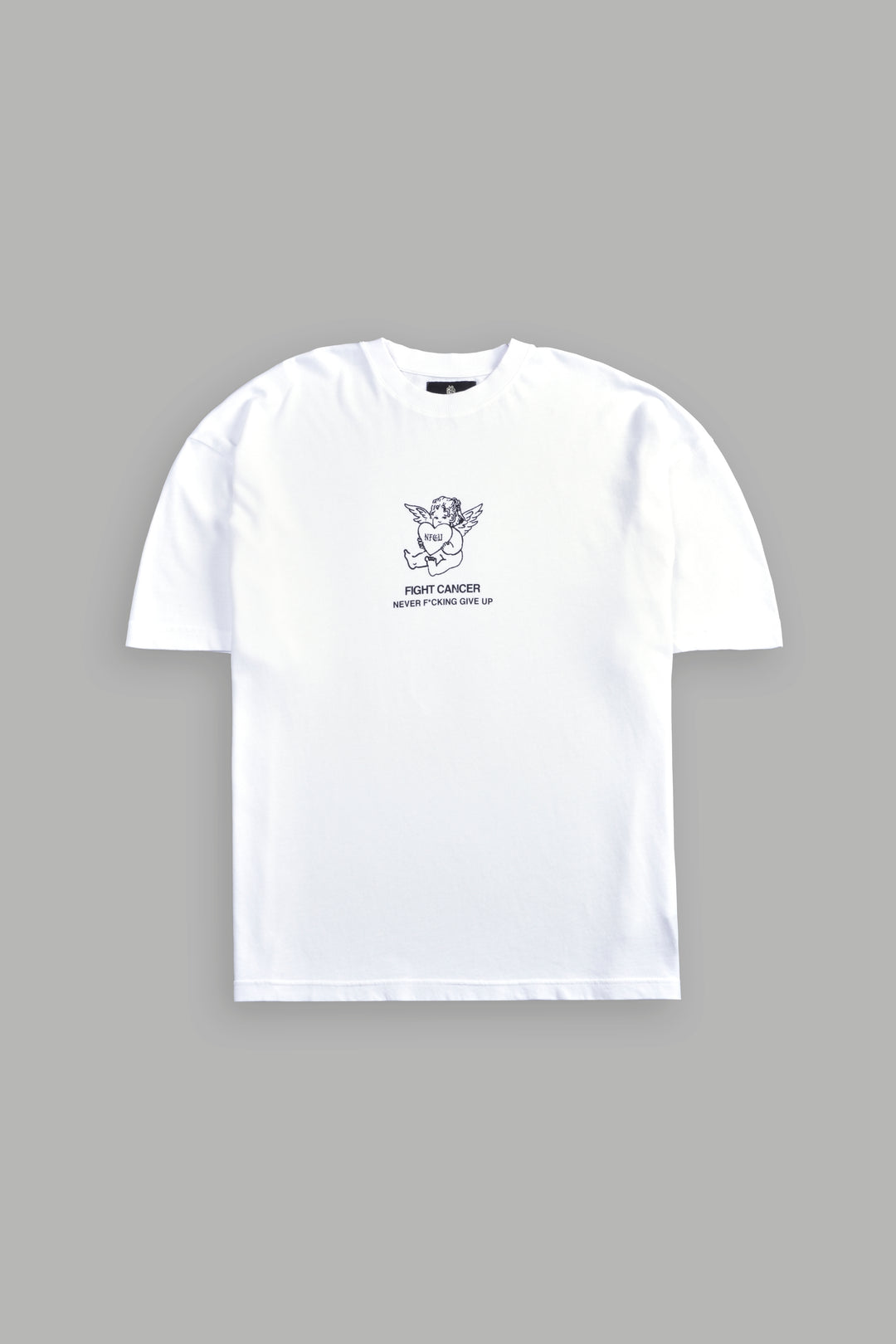Never F*cking Give Up "Premium" Oversized Tee in White