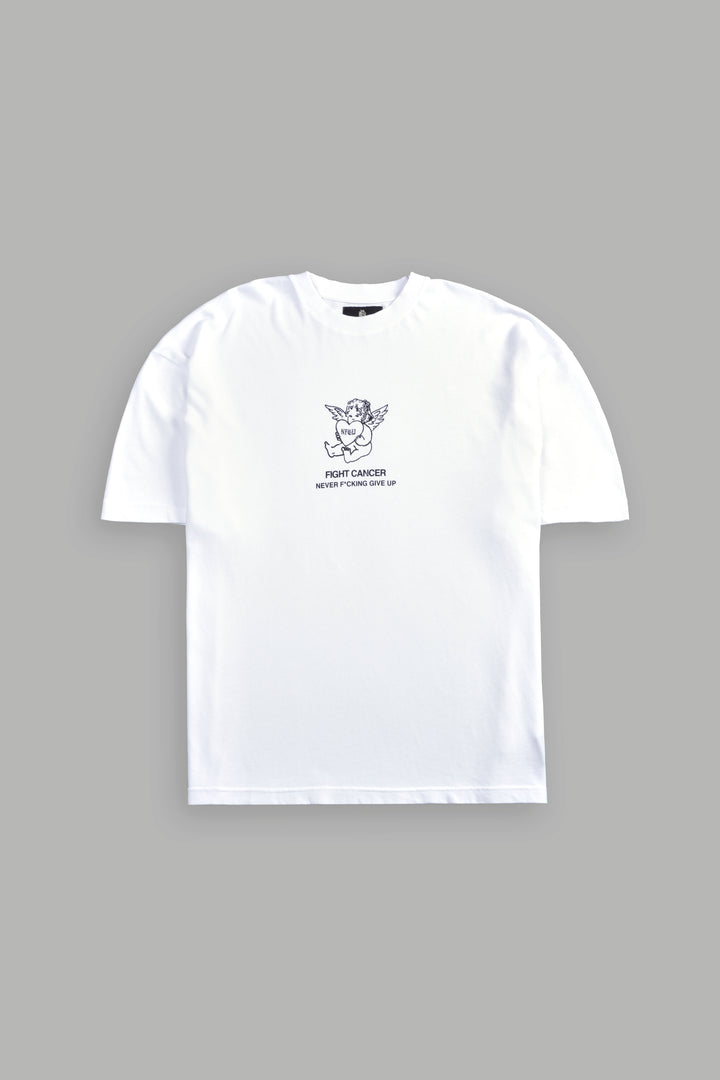 Never F*cking Give Up "Premium" Oversized Tee in White