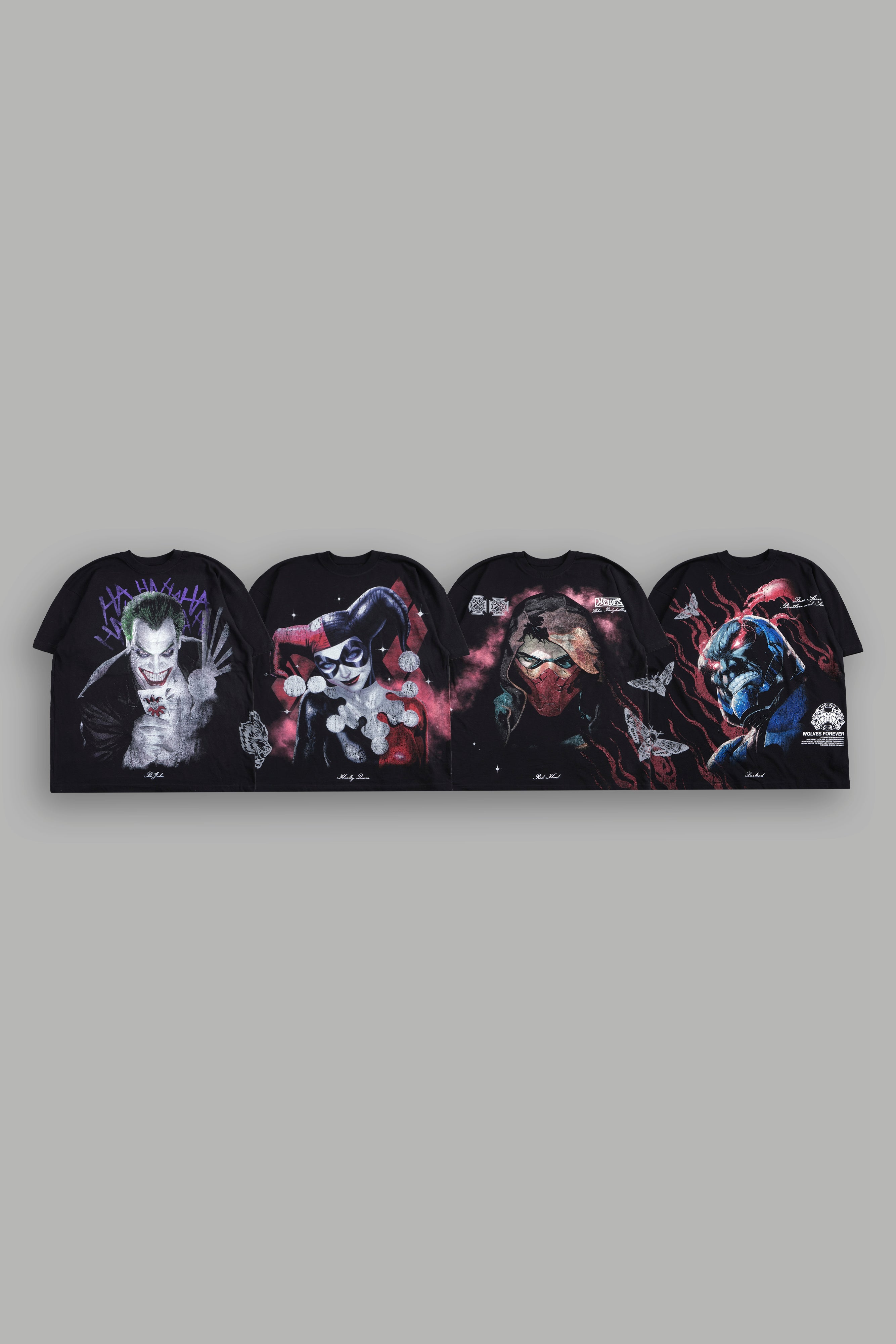 DC Villians "Side-By-Side" Tee Box Set in Black