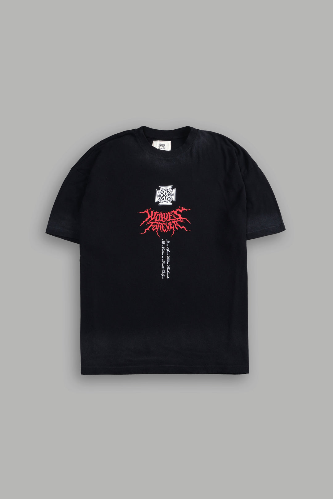Future's Call "Side By Side" Series Premium Oversized Tee in Black Drift Wash
