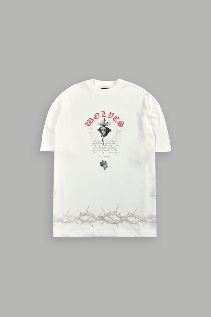 Sanctified Premium Oversized Tee in Cream