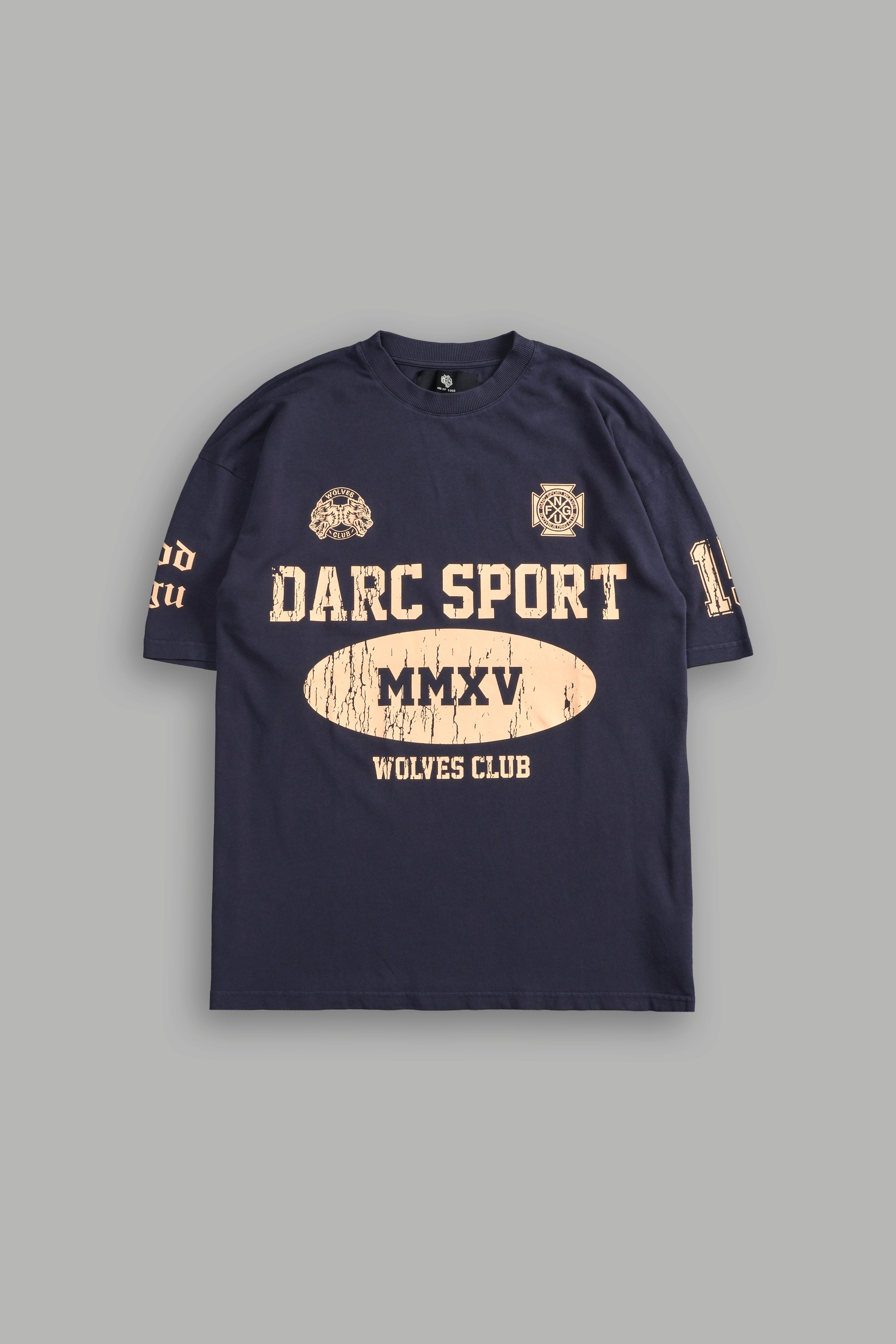 Gridiron "Premium" Oversized Tee in Midnight Blue