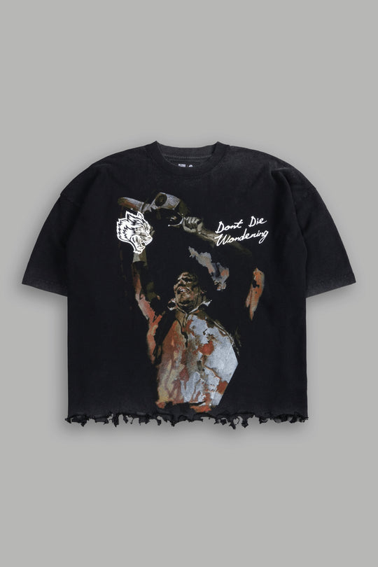 Massacre Destroyed Grunge "Box Cut" Tee in Black