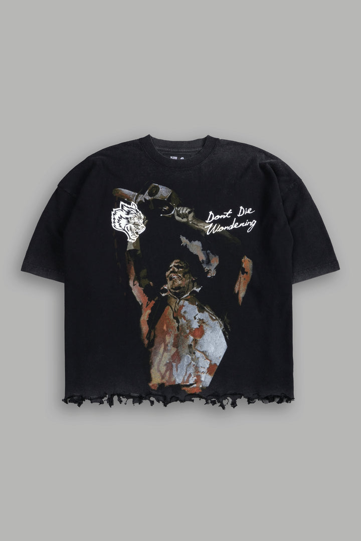 Massacre Destroyed Grunge "Box Cut" Tee in Black