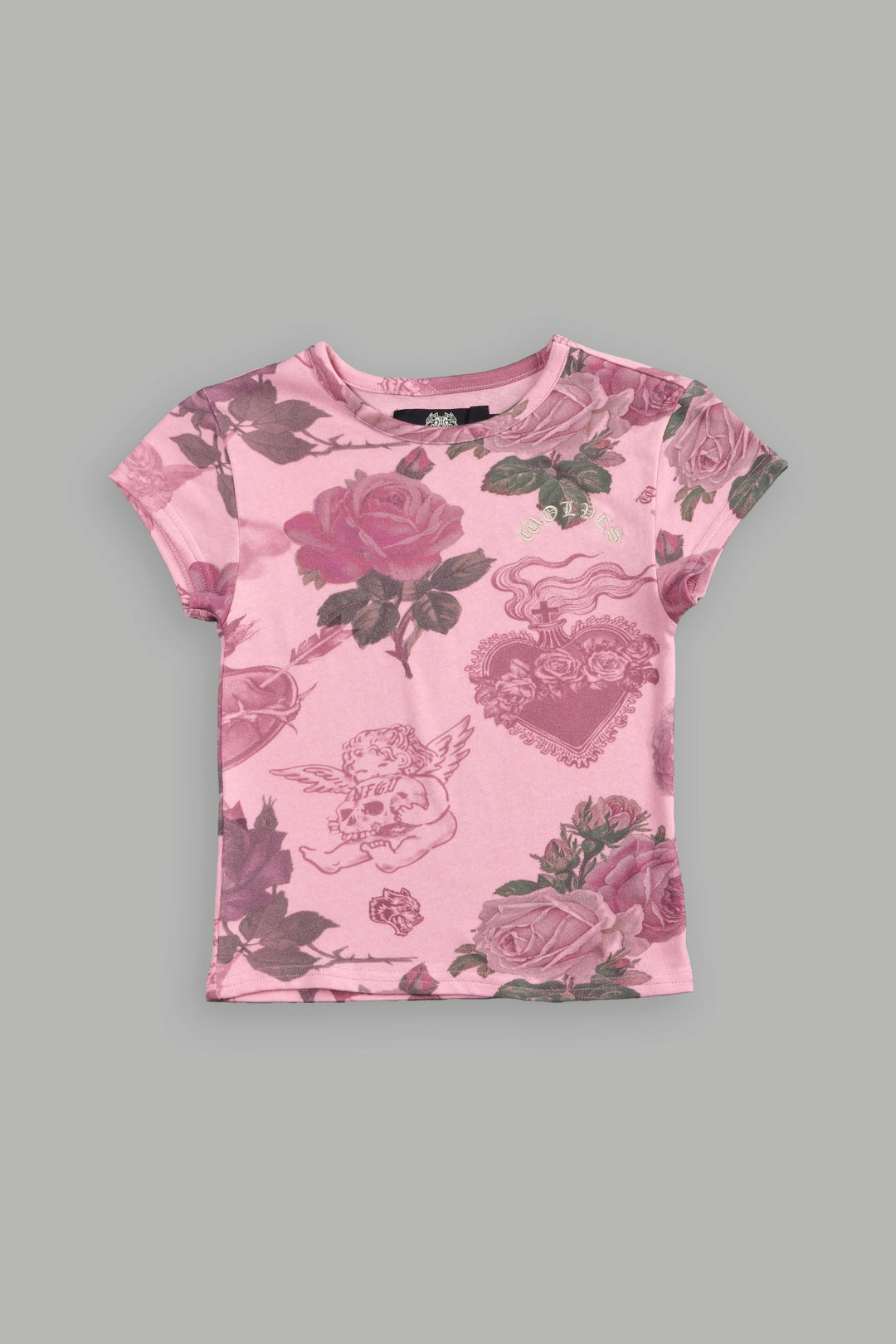 Chopper Wolf "Baby" Tee in De la Rosa
