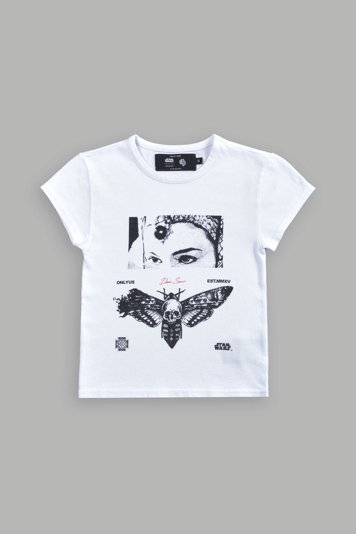 Queen's Shadow "Baby" Tee in White